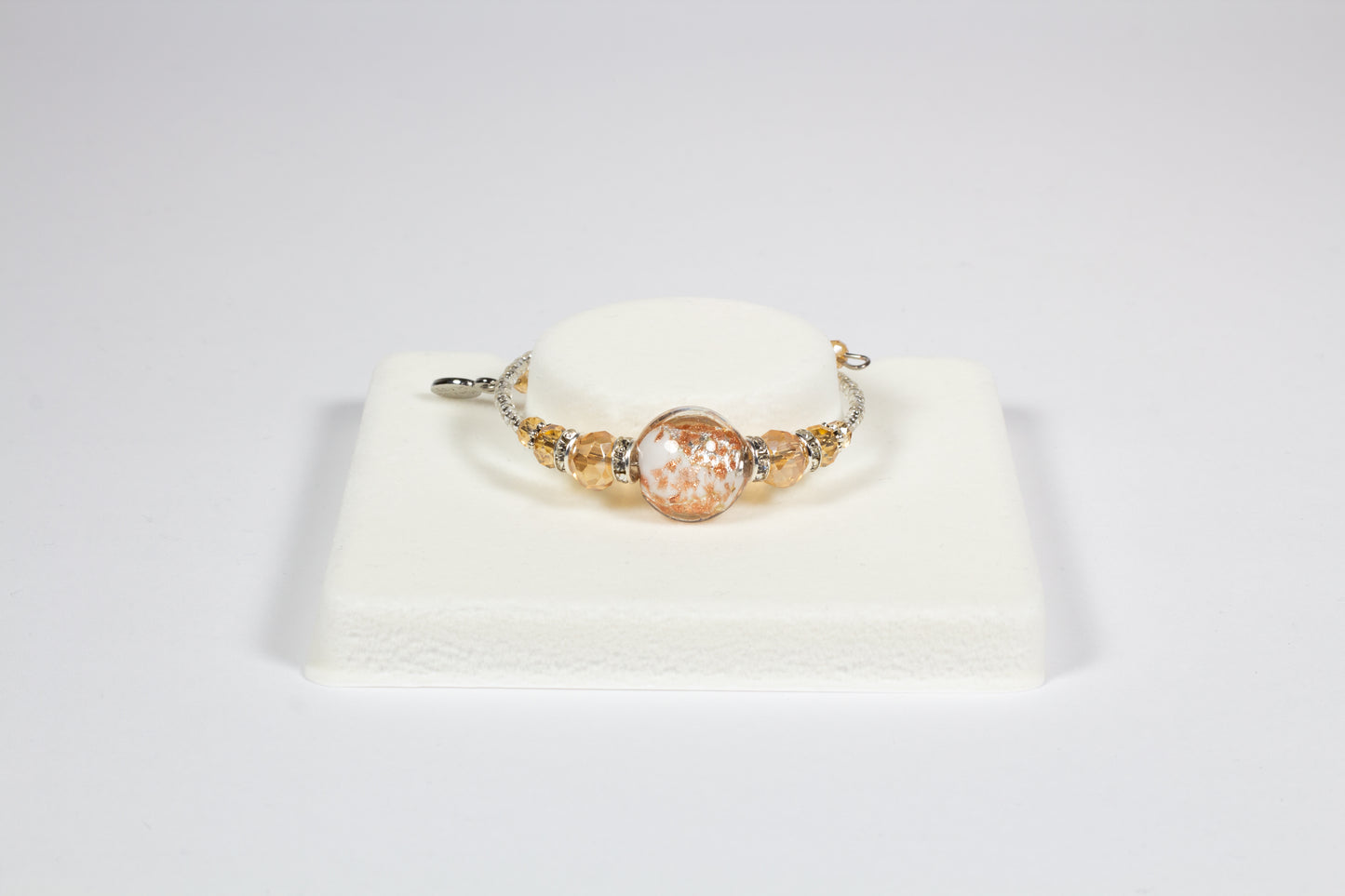 Murano Glass Bracelet – Handmade Venetian Jewelry with Gold-Toned Details and a Variety of Colors