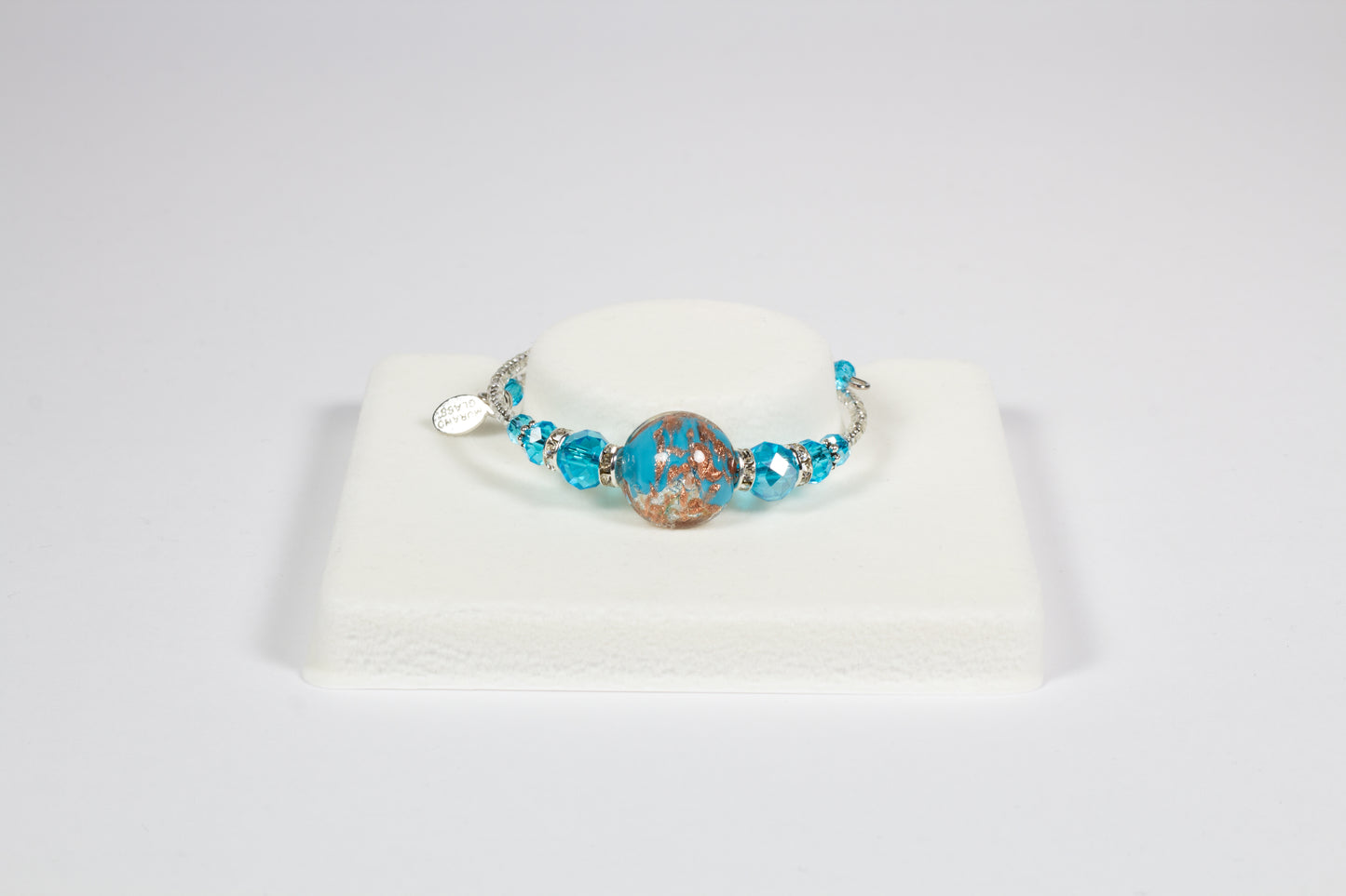 Murano Glass Bracelet – Handmade Venetian Jewelry with Gold Leaf and a Variety of Colors