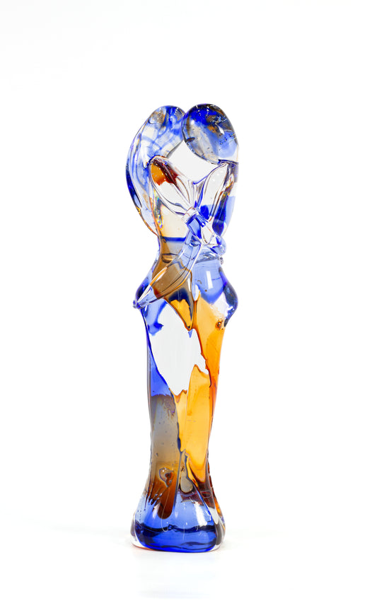 Murano Glass Couple Sculpture – 30cm | A Symbol of Love in Vibrant Colors