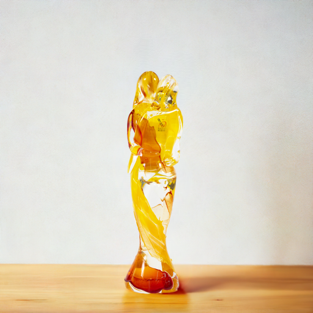 Murano Glass Couple Sculpture – 30cm | A Symbol of Love in Vibrant Colors